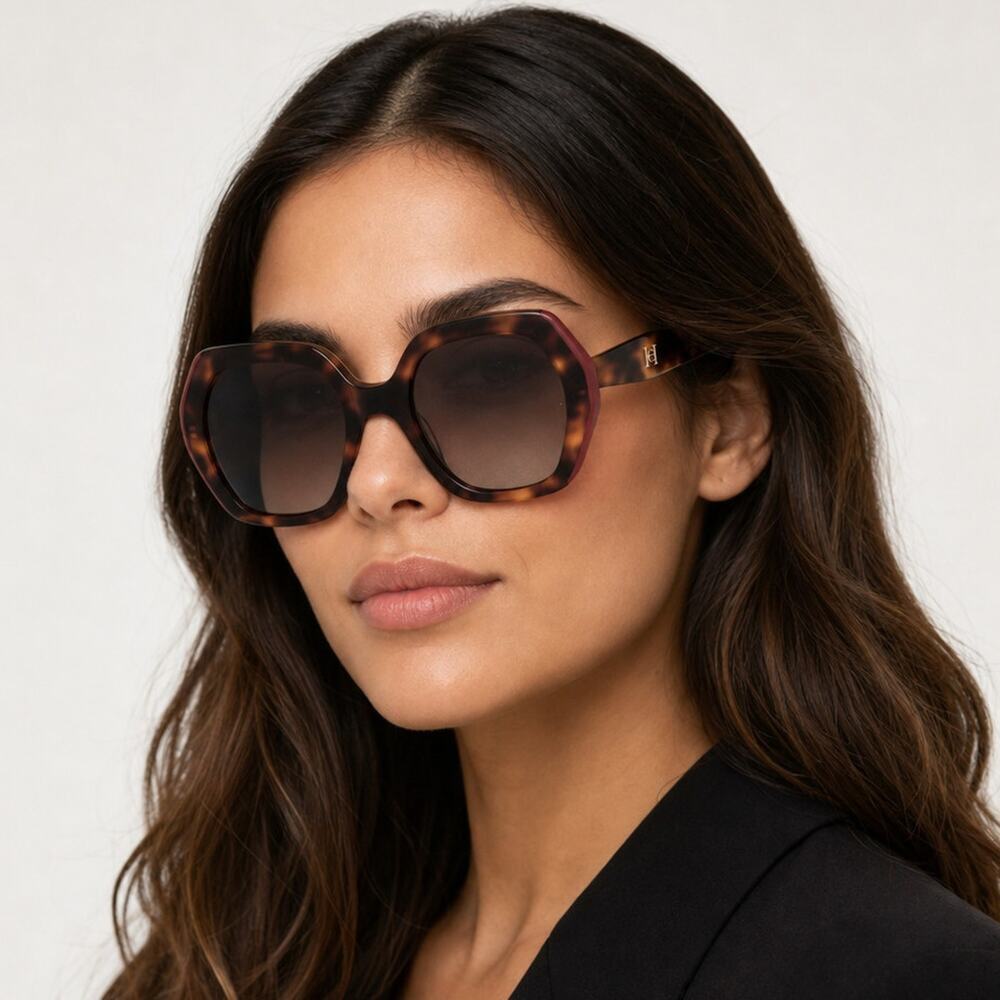 NEW Carolina Herrera HER 0181/S 0O63HA Havana Red Sunglasses authentic